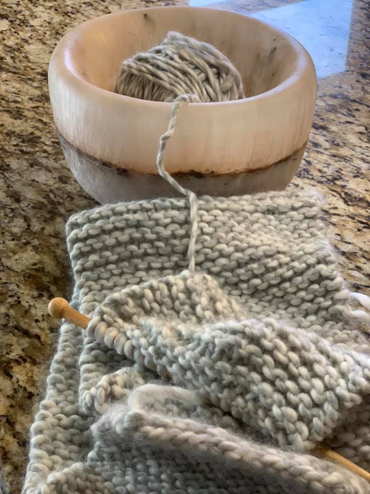 Stone yarn bowl